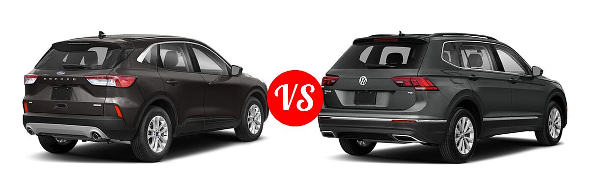 2021 Ford Escape SUV S / SE vs. 2021 Volkswagen Tiguan SUV SE - Rear Right Comparison