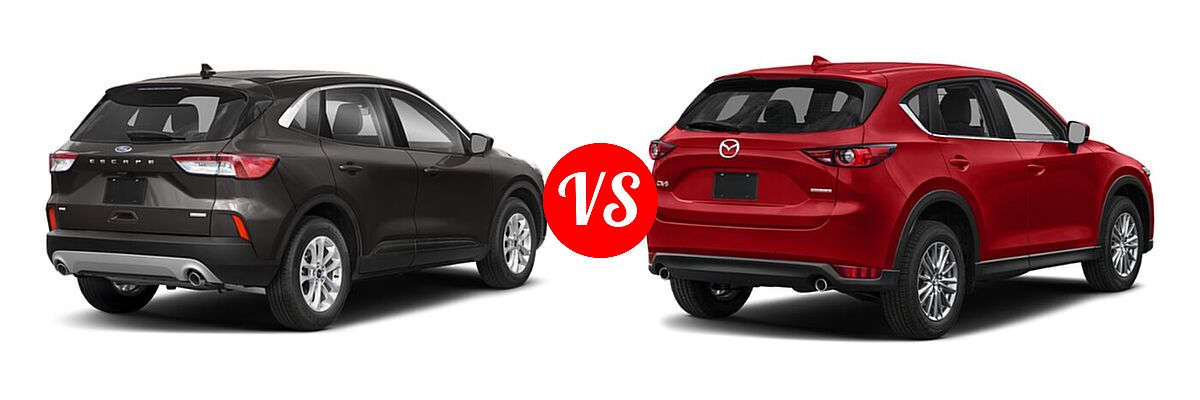 2021 Ford Escape SUV S / SE vs. 2021 Mazda CX-5 SUV Sport - Rear Right Comparison