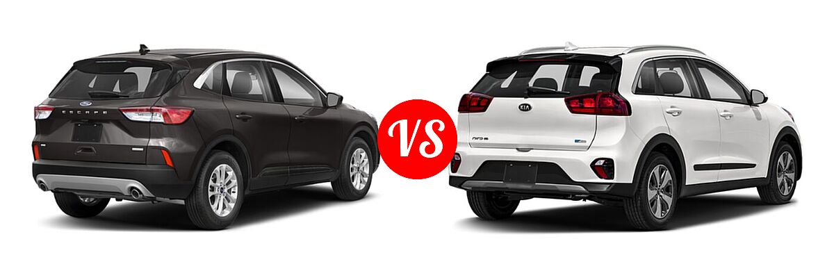 2021 Ford Escape SUV S / SE vs. 2021 Kia Niro SUV EX Premium / LX / LXS / Touring / Touring SE - Rear Right Comparison