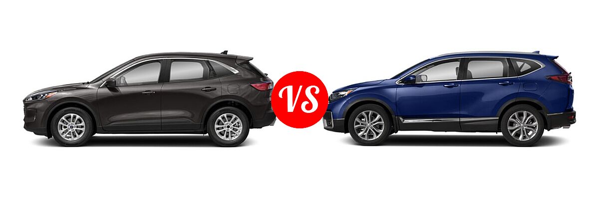 2021 Ford Escape SUV S / SE vs. 2021 Honda CR-V SUV Touring - Side Comparison