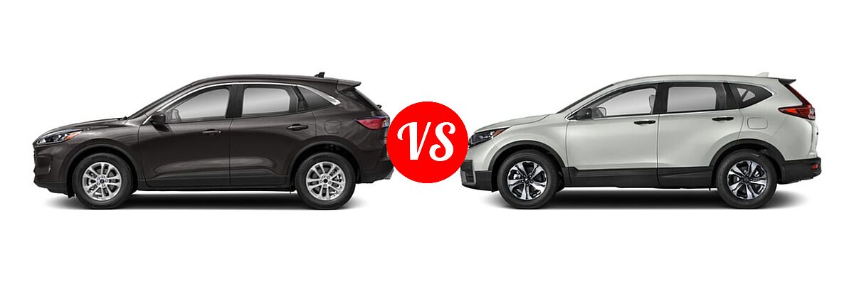 2021 Ford Escape SUV S / SE vs. 2021 Honda CR-V SUV LX - Side Comparison