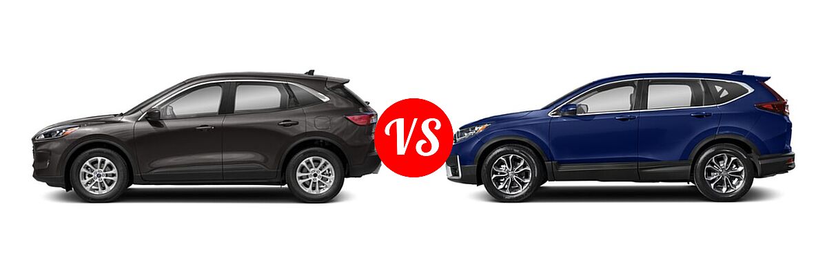 2021 Ford Escape SUV S / SE vs. 2021 Honda CR-V SUV EX - Side Comparison