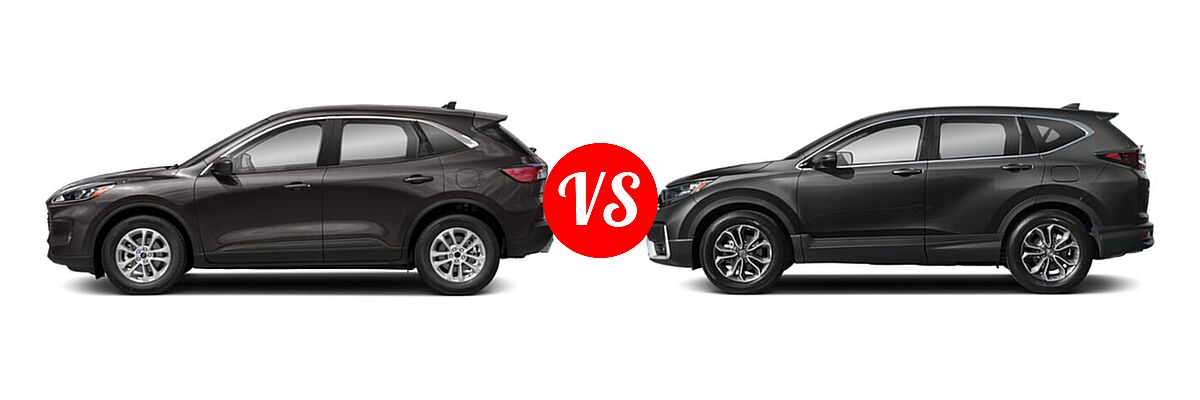 2021 Ford Escape SUV S / SE vs. 2021 Honda CR-V SUV EX-L - Side Comparison