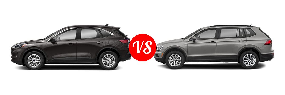 2021 Ford Escape SUV S / SE vs. 2021 Volkswagen Tiguan SUV S - Side Comparison