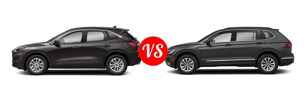 2021 Ford Escape SUV S / SE vs. 2021 Volkswagen Tiguan SUV SE - Side Comparison