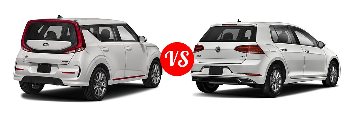 2021 Kia Soul Hatchback GT-Line vs. 2021 Volkswagen Golf Hatchback TSI - Rear Right Comparison