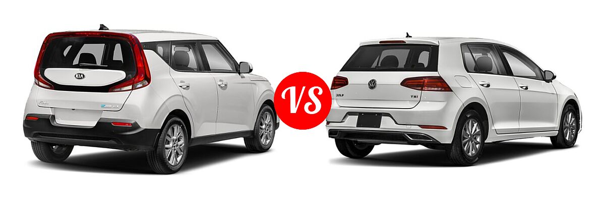 2021 Kia Soul Hatchback EX vs. 2021 Volkswagen Golf Hatchback TSI - Rear Right Comparison