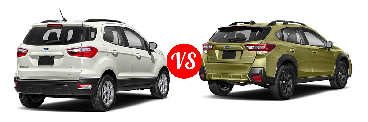 2021 Ford EcoSport SUV SE vs. 2021 Subaru Crosstrek SUV Sport - Rear Right Comparison