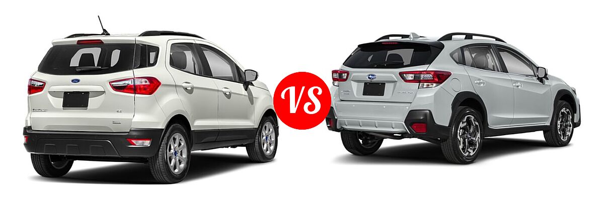 2021 Ford EcoSport SUV SE vs. 2021 Subaru Crosstrek SUV Limited - Rear Right Comparison