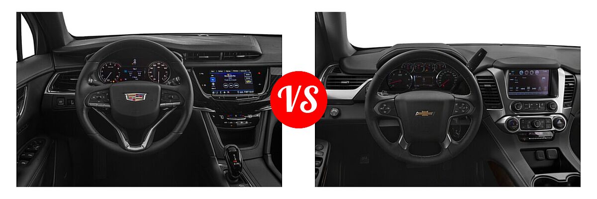 2020 Cadillac XT6 SUV AWD Premium Luxury / FWD Premium Luxury vs. 2020 Chevrolet Tahoe SUV LS / LT - Dashboard Comparison