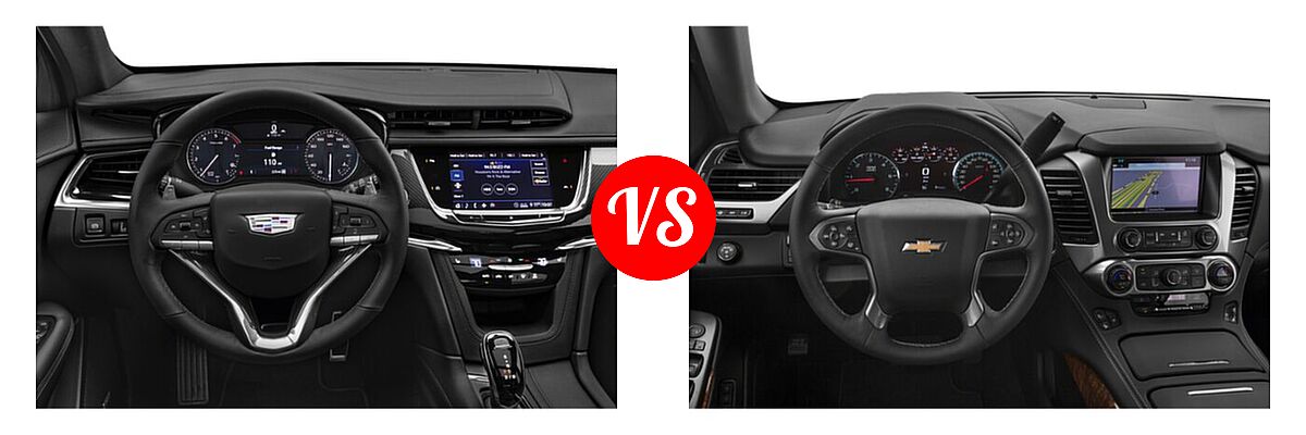 2020 Cadillac XT6 SUV AWD Sport vs. 2020 Chevrolet Tahoe SUV Premier - Dashboard Comparison