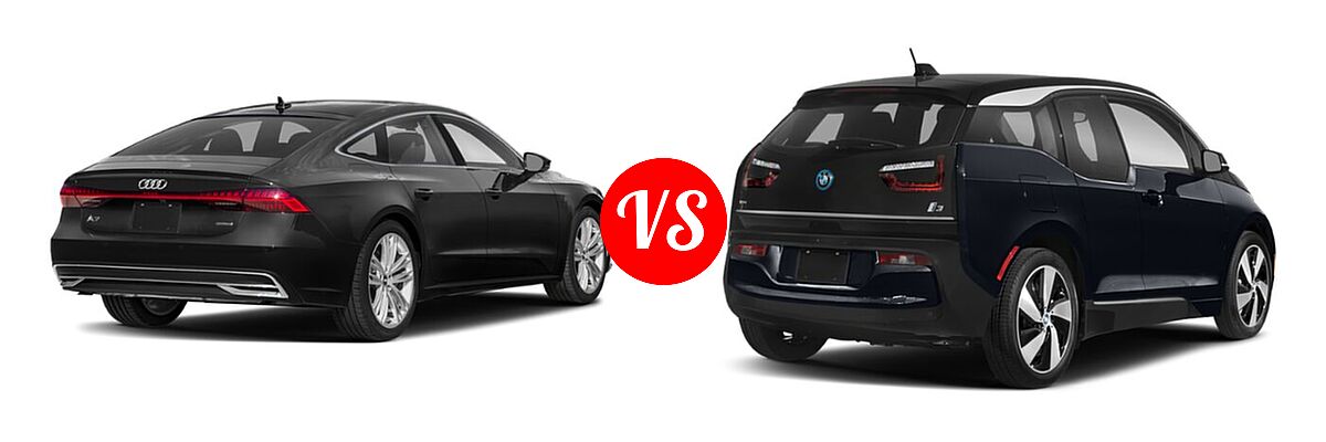 2021 Audi A7 Hatchback Premium / Premium Plus / Prestige vs. 2021 BMW i3 Hatchback PHEV 120 Ah / 120 Ah w/Range Extender / s - Rear Right Comparison