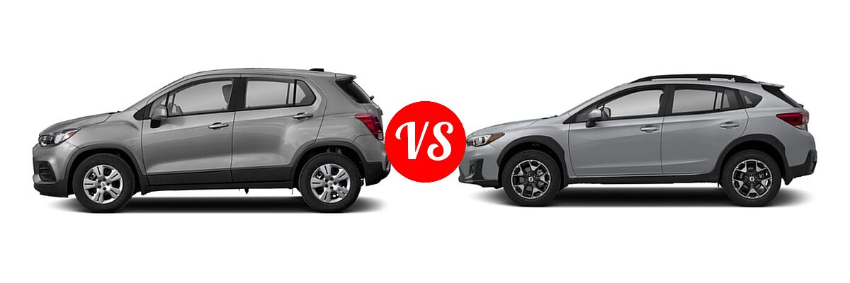 2020 Chevrolet Trax SUV LS vs. 2020 Subaru Crosstrek SUV CVT / Limited / Manual / Premium - Side Comparison