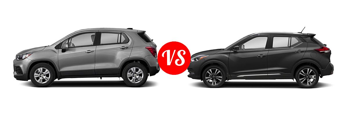 2020 Chevrolet Trax SUV LS vs. 2020 Nissan Kicks SUV SR - Side Comparison