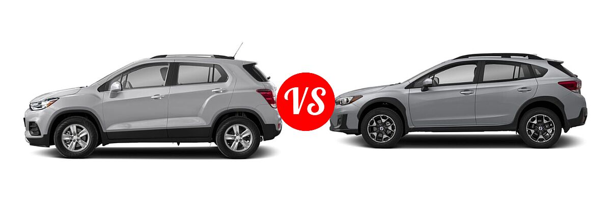2020 Chevrolet Trax SUV LT vs. 2020 Subaru Crosstrek SUV CVT / Limited / Manual / Premium - Side Comparison
