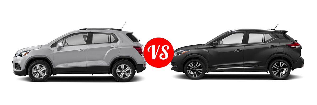 2020 Chevrolet Trax SUV LT vs. 2020 Nissan Kicks SUV SR - Side Comparison