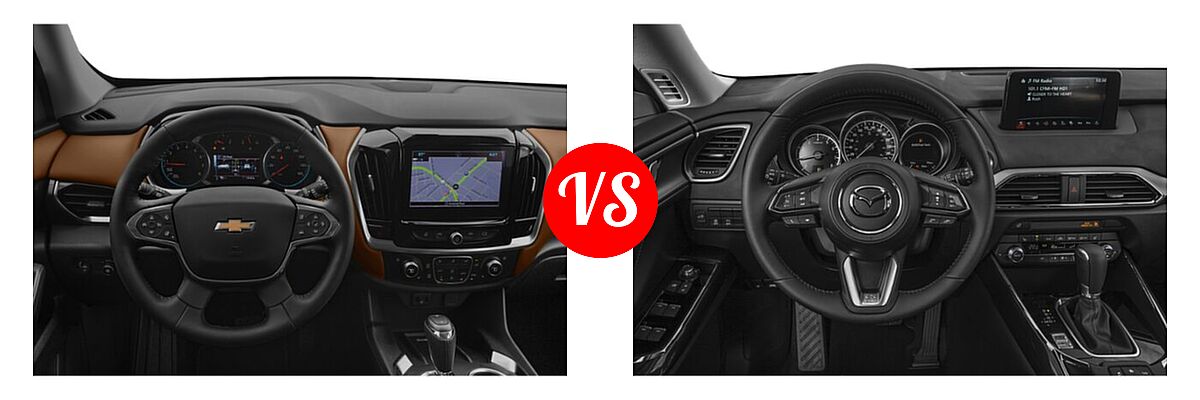 2020 Chevrolet Traverse SUV High Country / Premier vs. 2020 Mazda CX-9 SUV Signature - Dashboard Comparison
