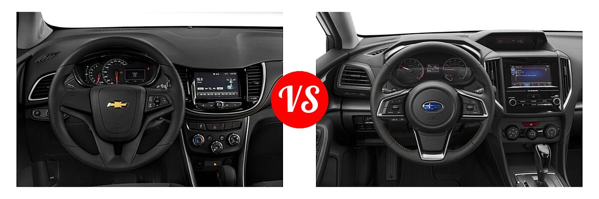 2020 Chevrolet Trax SUV LS vs. 2020 Subaru Crosstrek SUV CVT / Limited / Manual / Premium - Dashboard Comparison