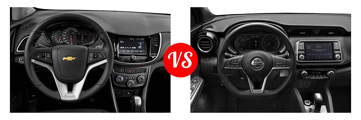 2020 Chevrolet Trax SUV LT vs. 2020 Nissan Kicks SUV SR - Dashboard Comparison