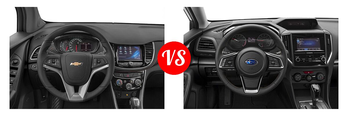 2020 Chevrolet Trax SUV Premier vs. 2020 Subaru Crosstrek SUV CVT / Limited / Manual / Premium - Dashboard Comparison