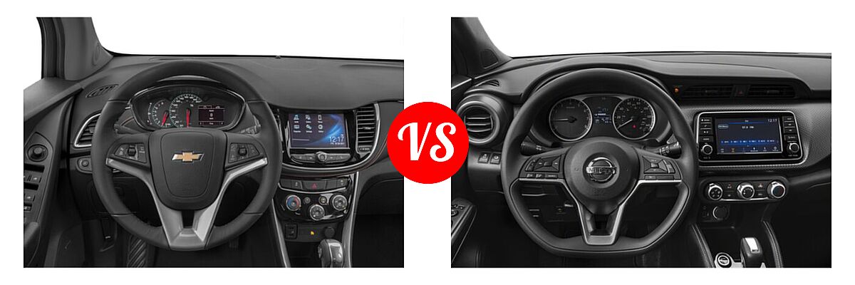 2020 Chevrolet Trax SUV Premier vs. 2020 Nissan Kicks SUV S / SV - Dashboard Comparison