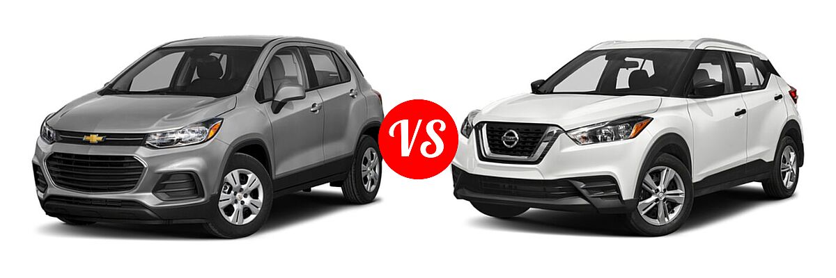 2020 Chevrolet Trax SUV LS vs. 2020 Nissan Kicks SUV S / SV - Front Left Comparison