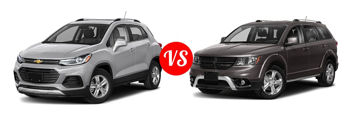 2020 Chevrolet Trax SUV LT vs. 2020 Dodge Journey SUV Crossroad - Front Left Comparison