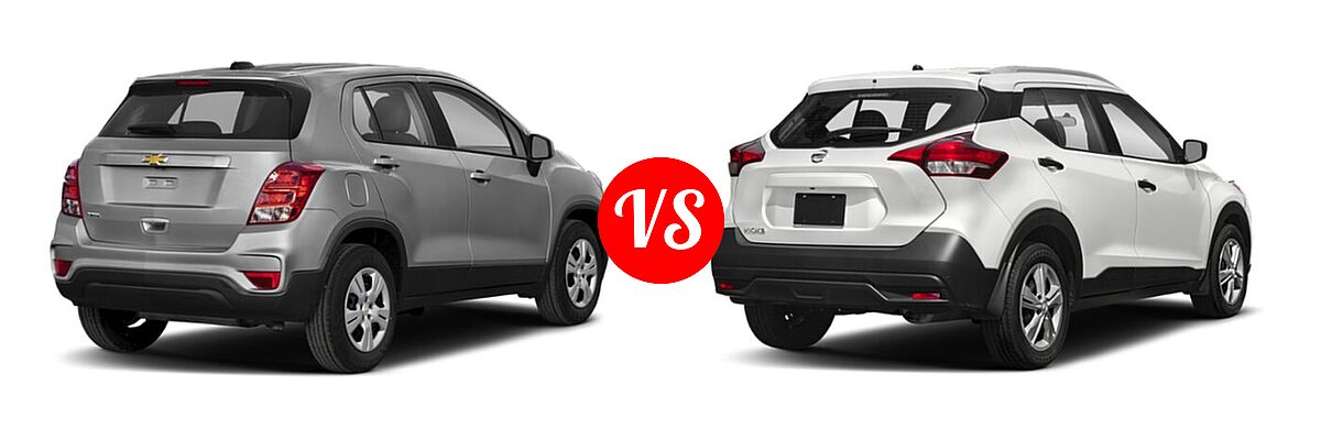 2020 Chevrolet Trax SUV LS vs. 2020 Nissan Kicks SUV S / SV - Rear Right Comparison