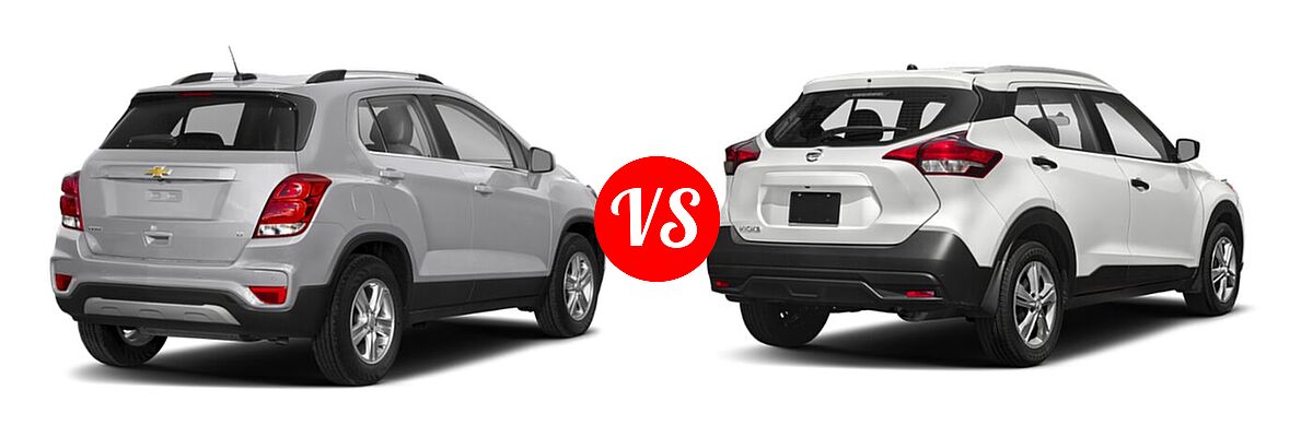 2020 Chevrolet Trax SUV LT vs. 2020 Nissan Kicks SUV S / SV - Rear Right Comparison