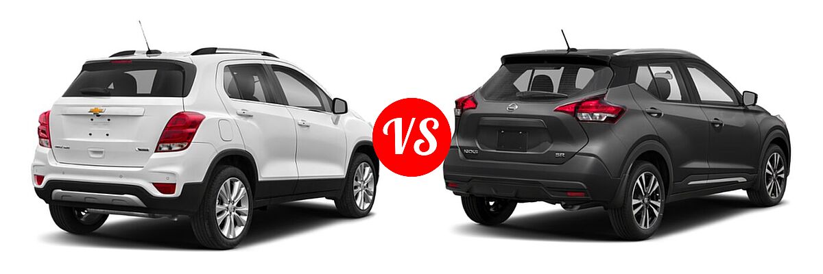 2020 Chevrolet Trax SUV Premier vs. 2020 Nissan Kicks SUV SR - Rear Right Comparison