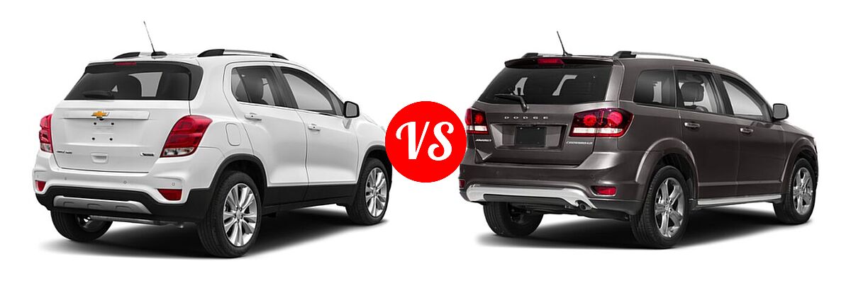 2020 Chevrolet Trax SUV Premier vs. 2020 Dodge Journey SUV Crossroad - Rear Right Comparison