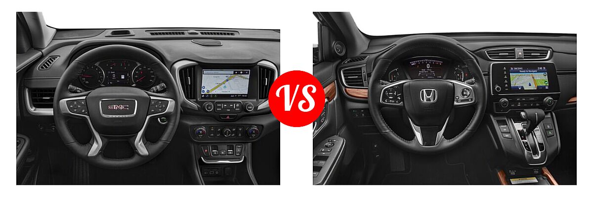 2021 GMC Terrain SUV Denali vs. 2021 Honda CR-V SUV Touring - Dashboard Comparison