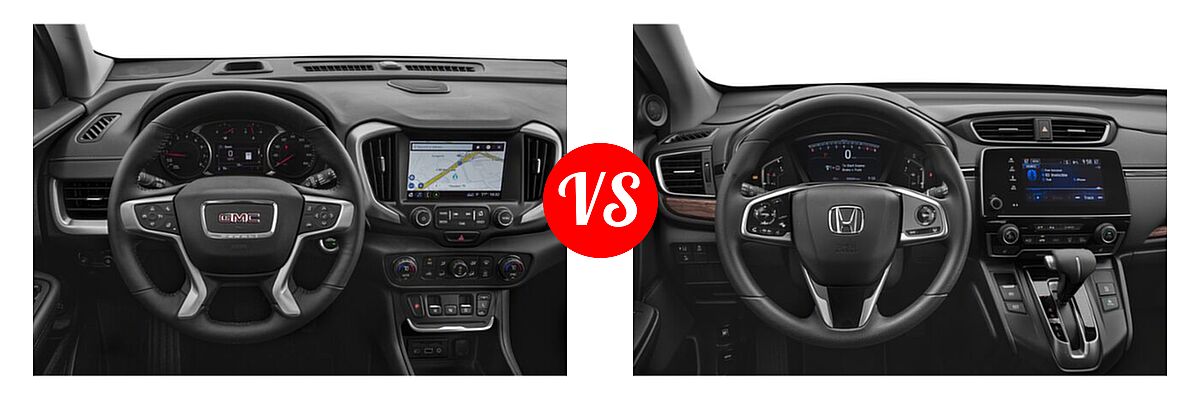 2021 GMC Terrain SUV Denali vs. 2021 Honda CR-V SUV EX - Dashboard Comparison