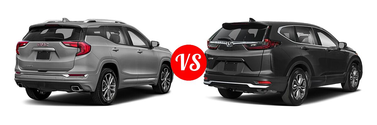2021 GMC Terrain SUV Denali vs. 2021 Honda CR-V SUV EX-L - Rear Right Comparison