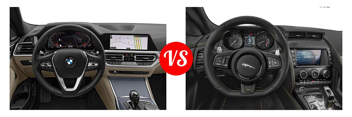 2021 BMW 4 Series Coupe 430i / 430i xDrive vs. 2018 Jaguar F-TYPE Coupe 400 Sport - Dashboard Comparison