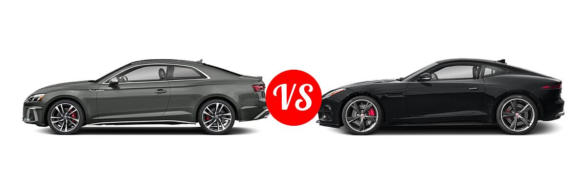 2021 Audi S5 Coupe Premium / Premium Plus vs. 2018 Jaguar F-TYPE Coupe R-Dynamic - Side Comparison
