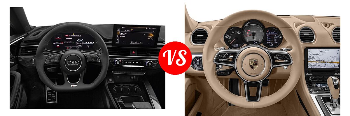 2021 Audi S5 Coupe Premium / Premium Plus vs. 2018 Porsche 718 Cayman Coupe S - Dashboard Comparison