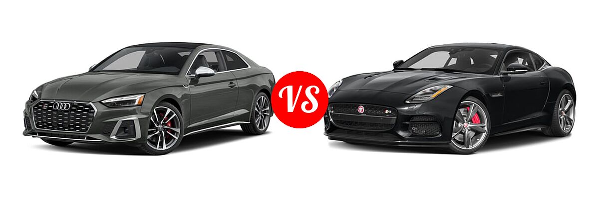 2021 Audi S5 Coupe Premium / Premium Plus vs. 2018 Jaguar F-TYPE Coupe R-Dynamic - Front Left Comparison