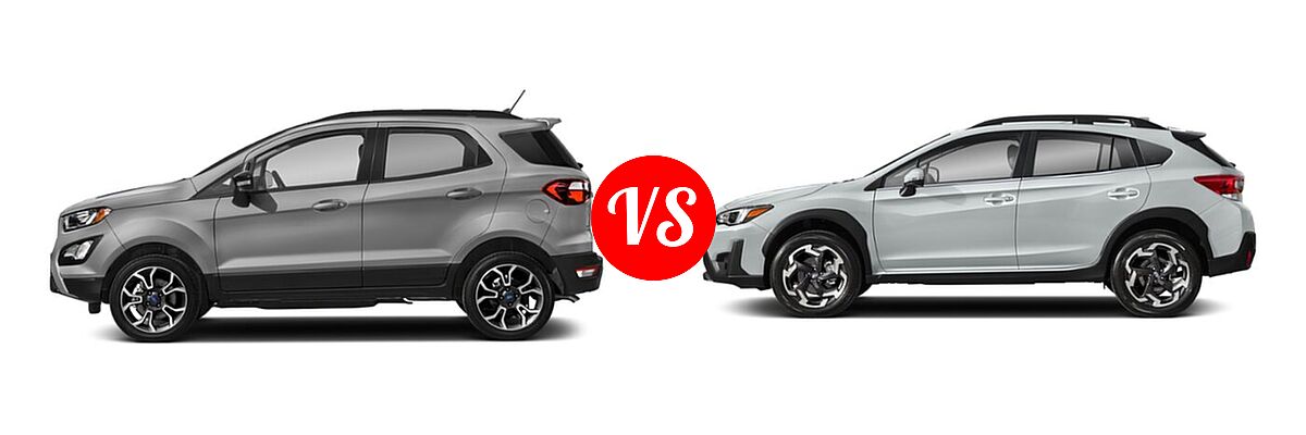 2021 Ford EcoSport SUV SES vs. 2021 Subaru Crosstrek SUV Limited - Side Comparison