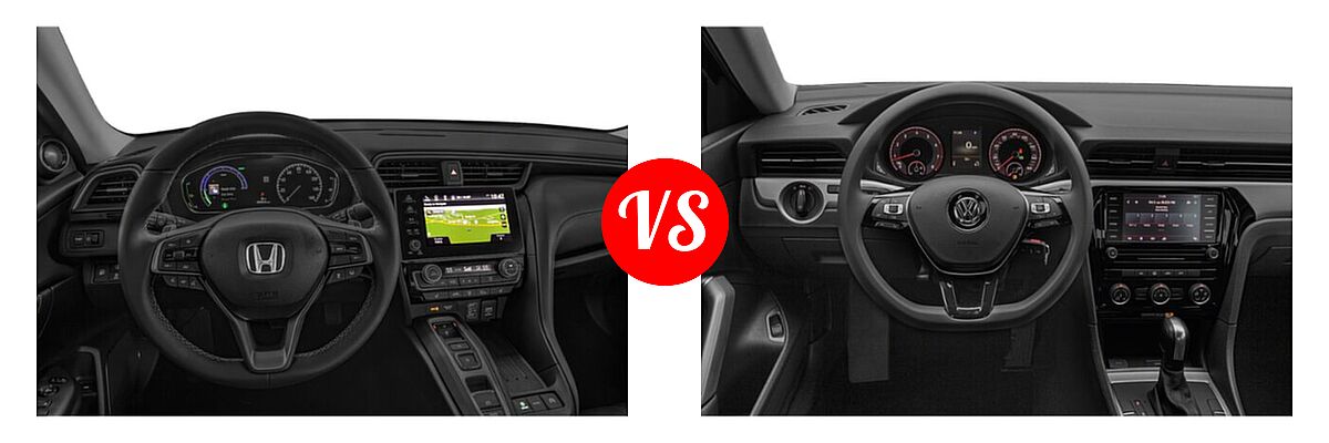 2021 Honda Insight Sedan Hybrid Touring vs. 2021 Volkswagen Passat Sedan 2.0T S / 2.0T SE - Dashboard Comparison