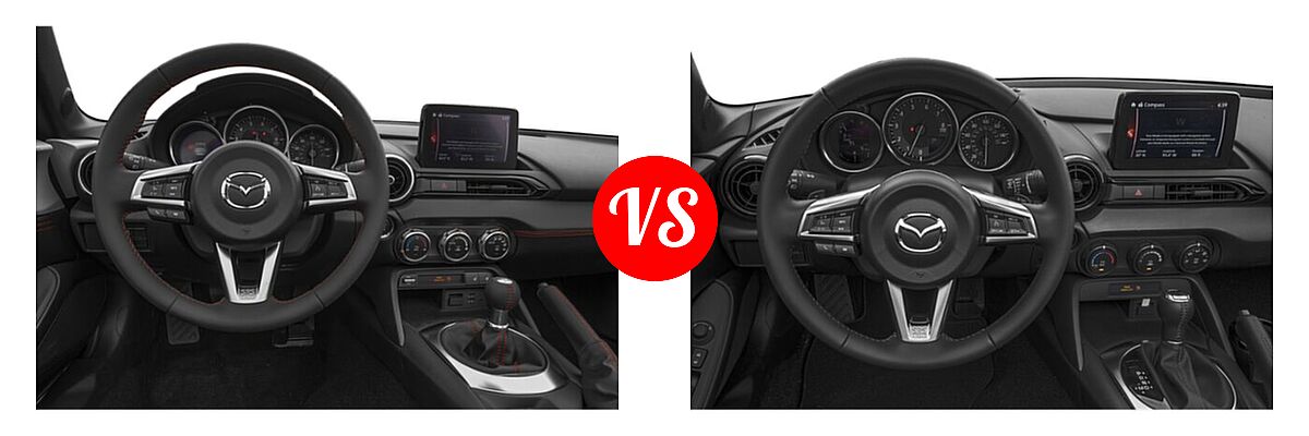 2021 Mazda MX-5 Miata RF Convertible Grand Touring vs. 2021 Mazda MX-5 Miata Convertible Sport - Dashboard Comparison