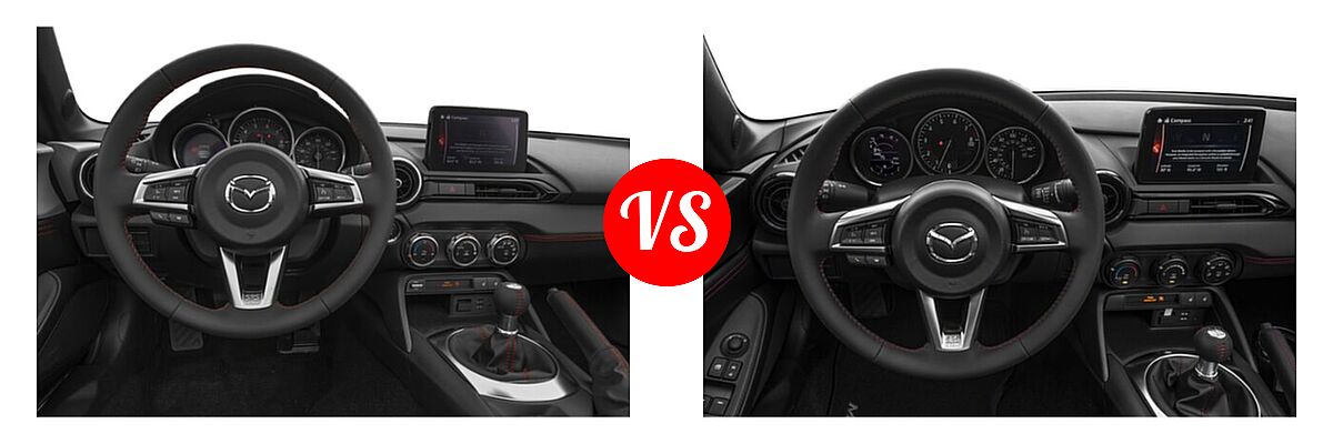 2021 Mazda MX-5 Miata RF Convertible Grand Touring vs. 2021 Mazda MX-5 Miata Convertible Club - Dashboard Comparison