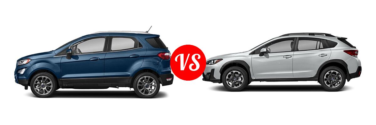 2021 Ford EcoSport SUV Titanium vs. 2021 Subaru Crosstrek SUV Premium - Side Comparison
