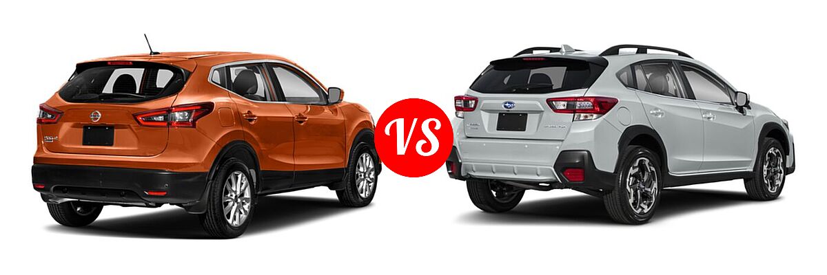 2021 Nissan Rogue Sport SUV S / SV vs. 2021 Subaru Crosstrek SUV Limited - Rear Right Comparison