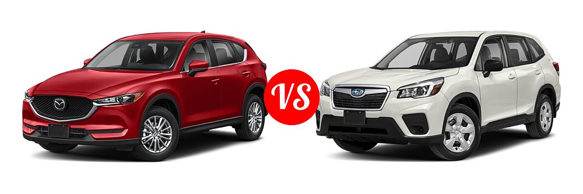 2021 Mazda CX-5 SUV Sport vs. 2021 Subaru Forester SUV CVT / Premium - Front Left Comparison