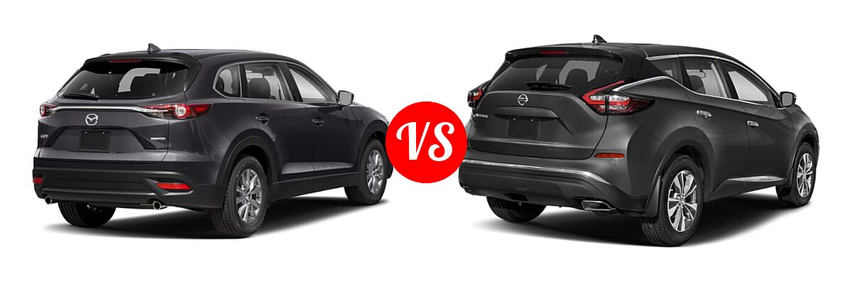 2021 Mazda CX-9 SUV Touring vs. 2021 Nissan Murano SUV S / SV - Rear Right Comparison