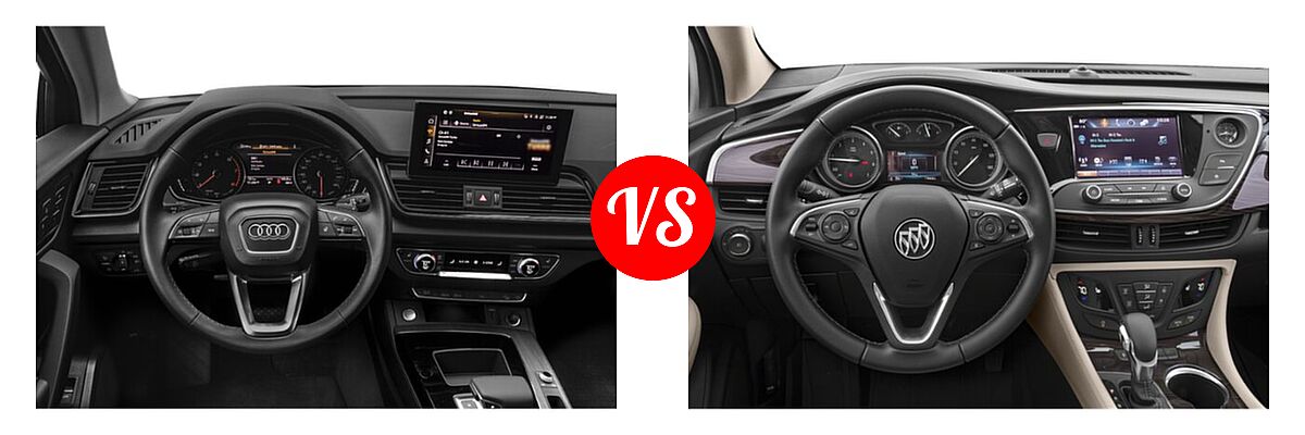 2021 Audi Q5 SUV Premium / Premium Plus / Prestige vs. 2019 Buick Envision SUV Essence / FWD 4dr / Preferred / Premium / Premium II - Dashboard Comparison