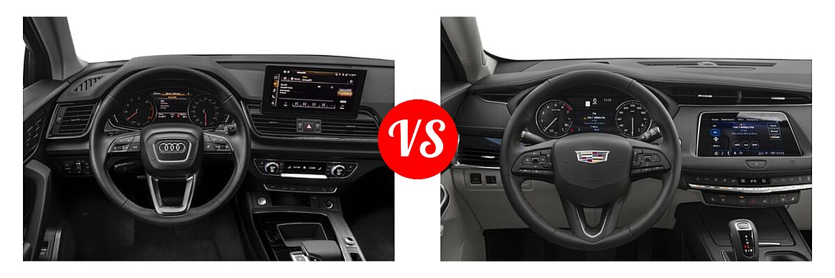 2021 Audi Q5 SUV Premium / Premium Plus / Prestige vs. 2019 Cadillac XT4 SUV AWD Luxury / AWD Premium Luxury / AWD Sport / FWD Luxury / FWD Premium Luxury / FWD Sport - Dashboard Comparison