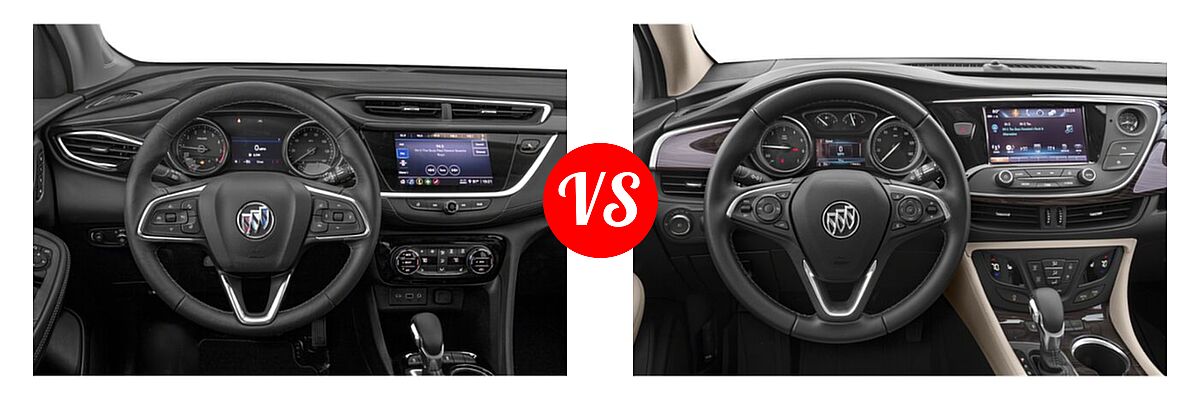 2021 Buick Encore GX SUV Preferred / Select vs. 2019 Buick Envision SUV Essence / FWD 4dr / Preferred / Premium / Premium II - Dashboard Comparison
