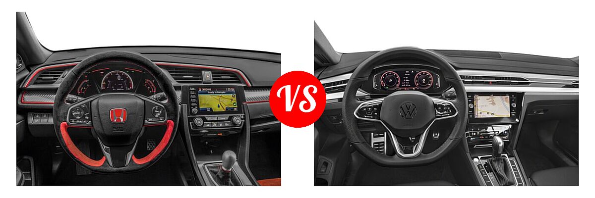 2021 Honda Civic Type R Hatchback Touring vs. 2021 Volkswagen Arteon Hatchback SEL Premium R-Line / SEL R-Line - Dashboard Comparison